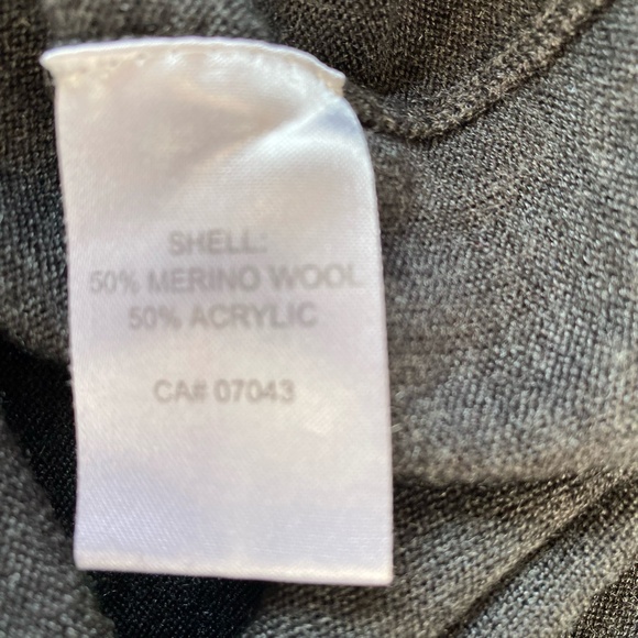 Calvin Klein Dark Grey Merino Wool Blend Knit Short Sleeve Party Office Dress- S - Picture 12 of 15